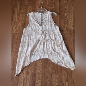 Sleeveless Lace Tunic - Pale Pink